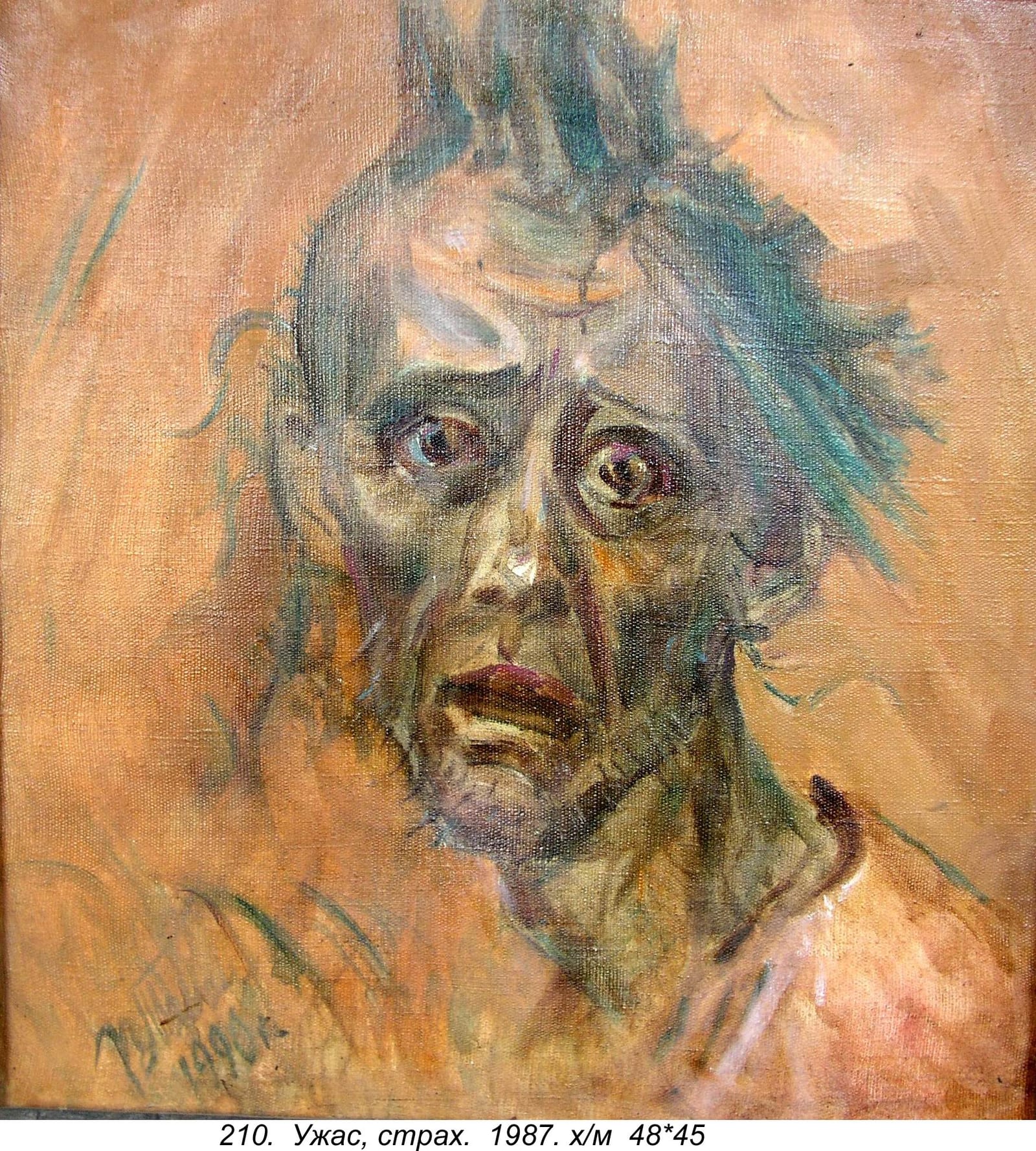 Uzhas, Strakh, 1990, Oil